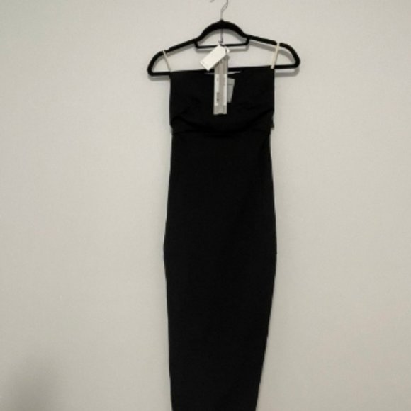 RICK OWENS Strapless Cotton-blend Crepe Maxi Dress